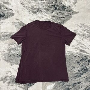 Lululemon '5 Year Basic' Burgundy Red Crew‎ Neck Short Sleeve T Shirt - M Medium